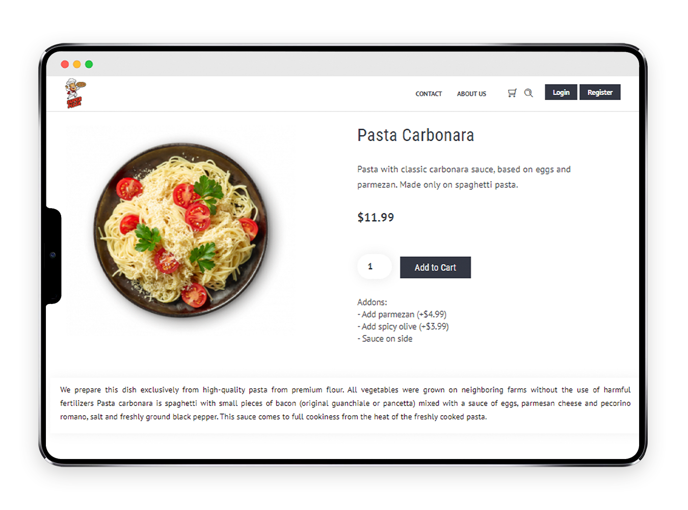 Create your ordering page
